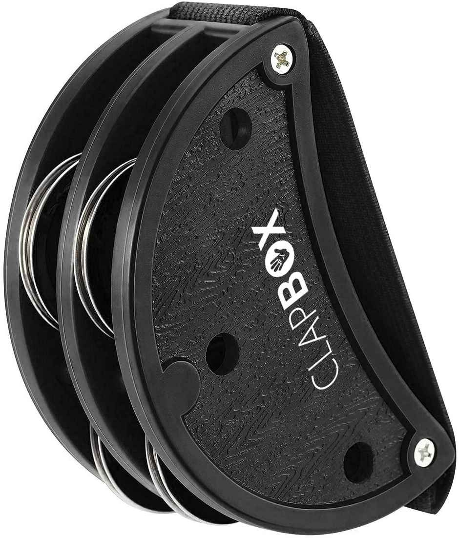Clapbox Foot Tambourine - Jingles, Black