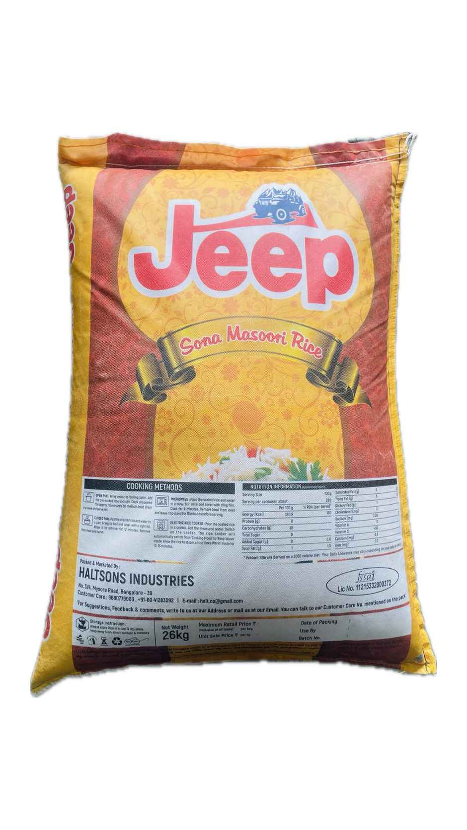 Halt Jeep Sona Masuri Steam Rice