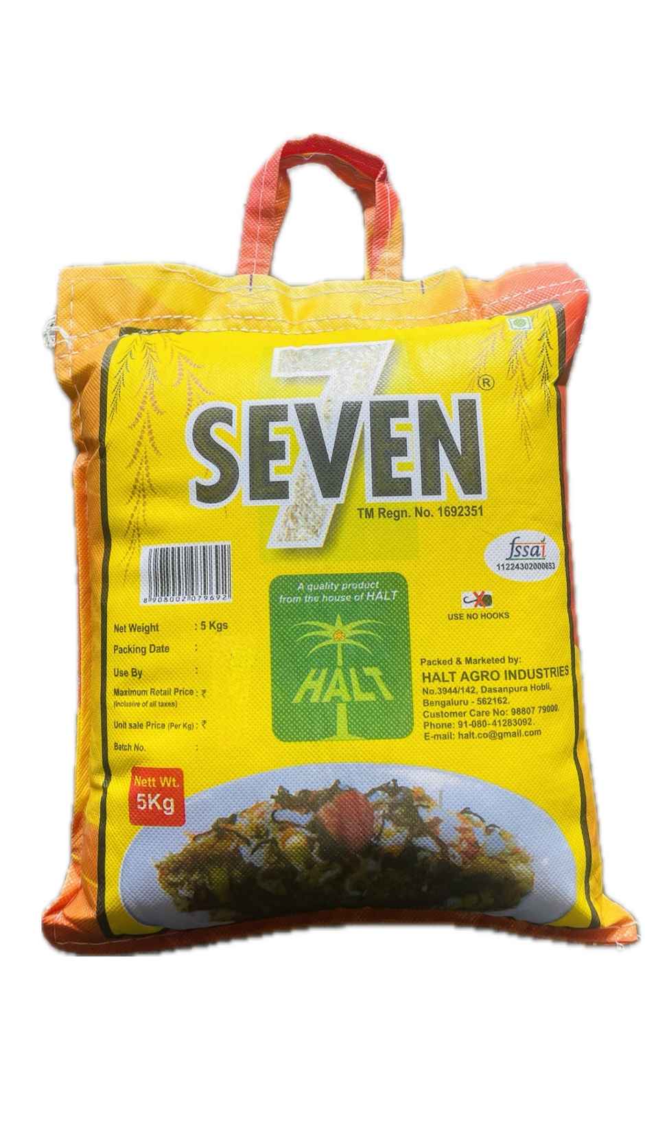 Halt 'Seven' Sona Masuri Raw Rice