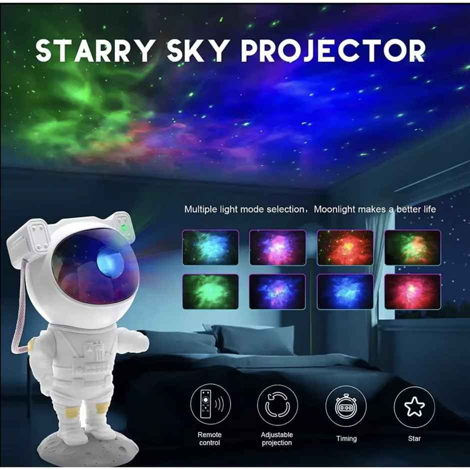 Kidara Astronaut Galaxy Projector With Remote Control | Star Night Lamp For Kids | For Age 3+