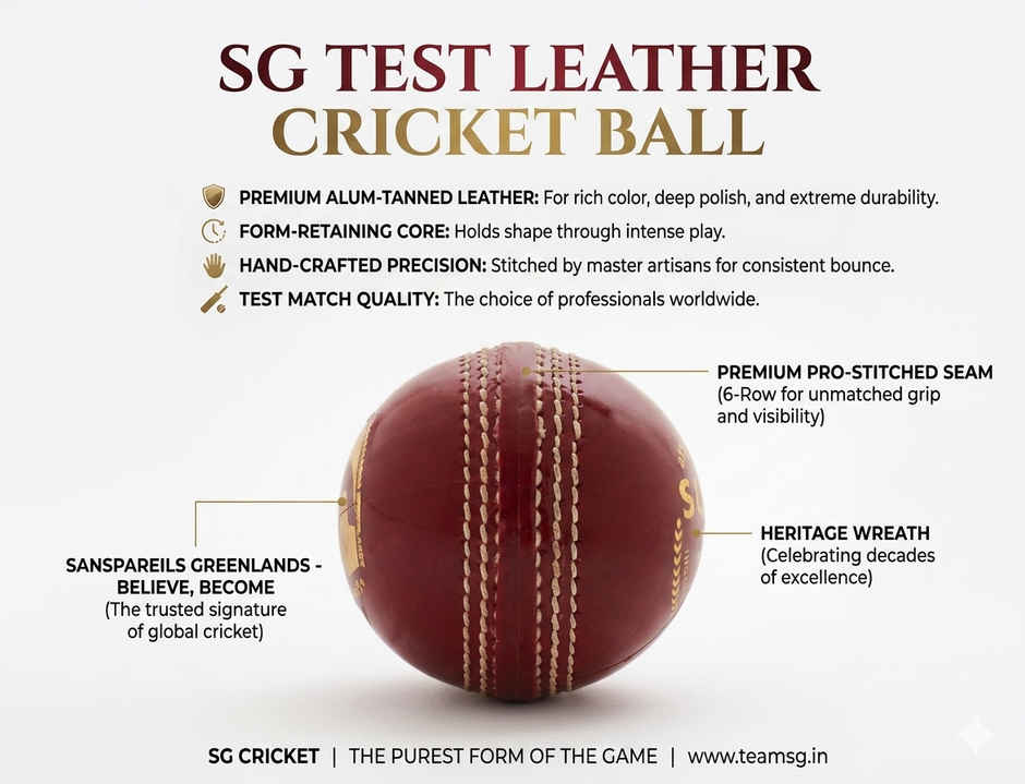 SG Leather Cricket Ball Super 50 | Red