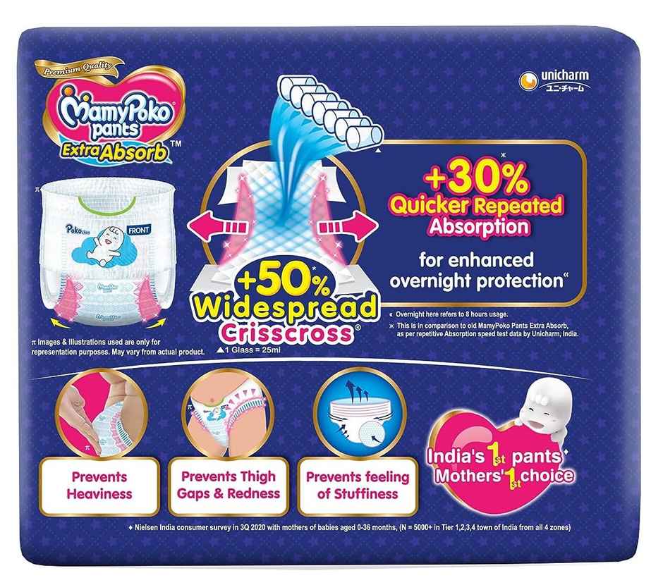Mamypoko Extra Absorb Baby Diapers | Pant Style | NB | 17 pcs