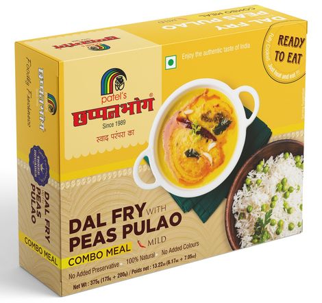 Chhapanbhog Dal Fry with Peas Pulao