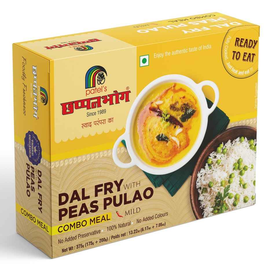 Chhapanbhog Dal Fry with Peas Pulao | Savoury & Ready-to-Eat