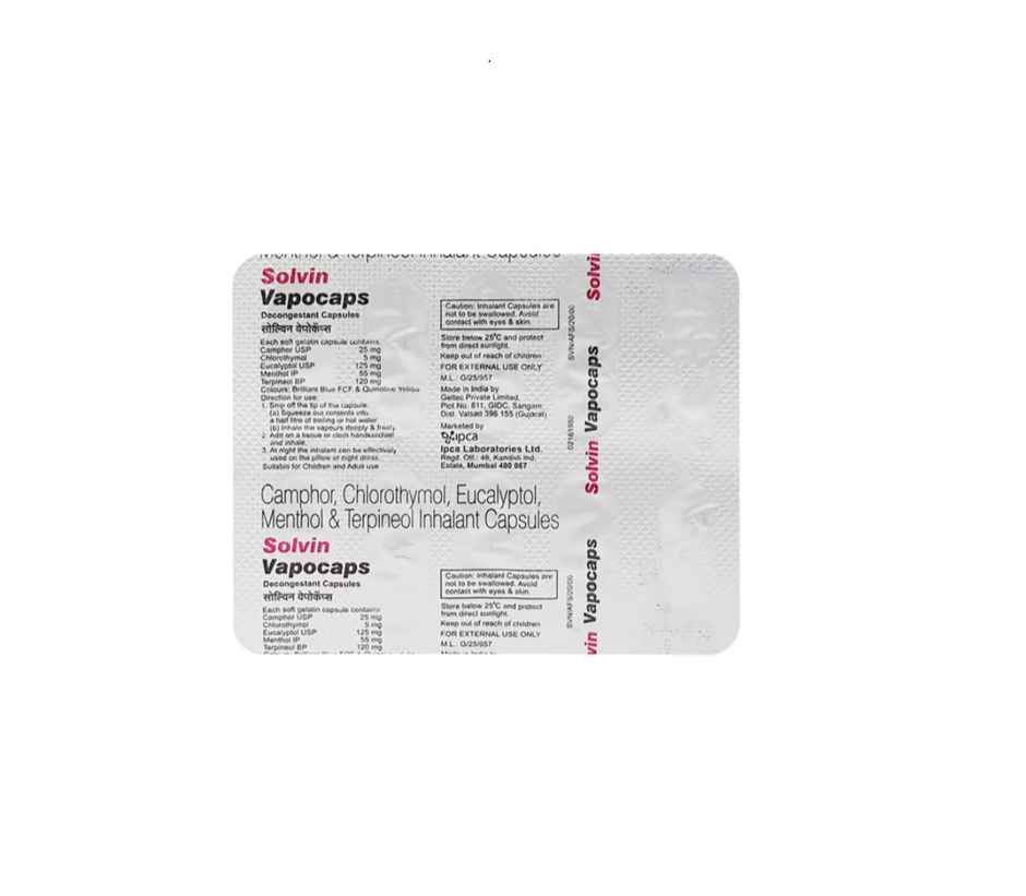 Solvin Vapocaps Decongestant Capsule