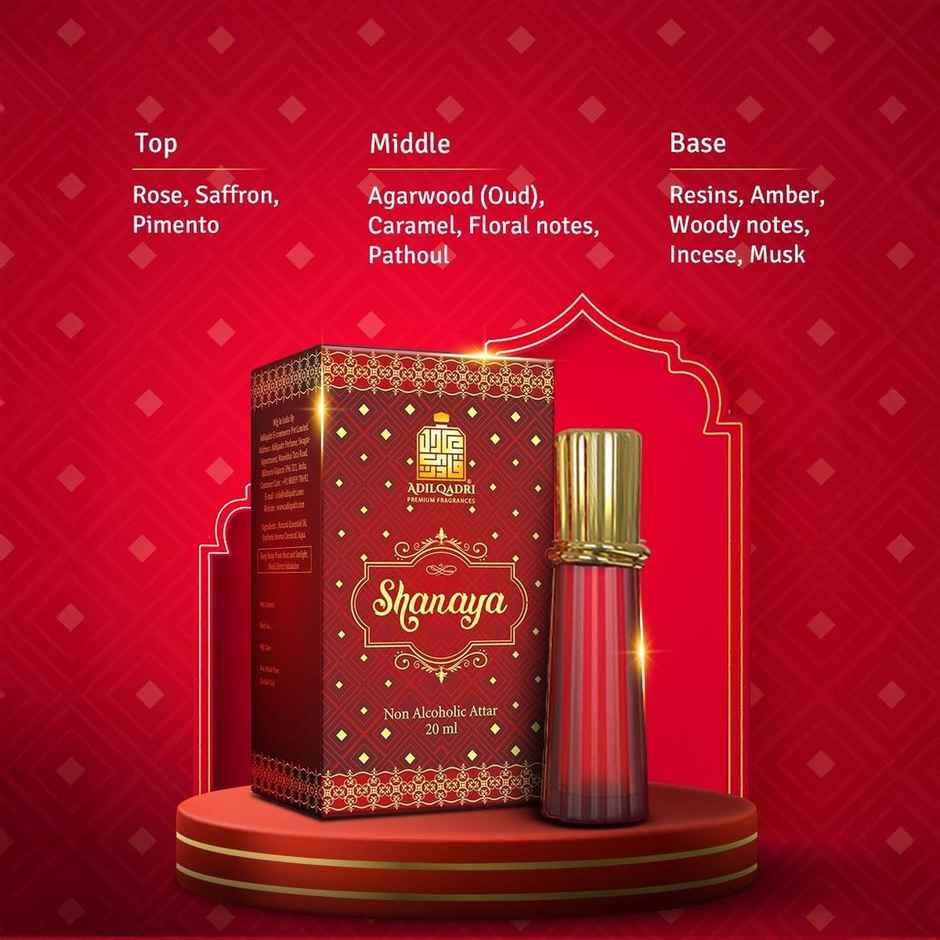 Shanaya Attar | Arabic And French Blend | Long Lasting | Unisex | Non-Alcoholic Roll-On | Adilqadri