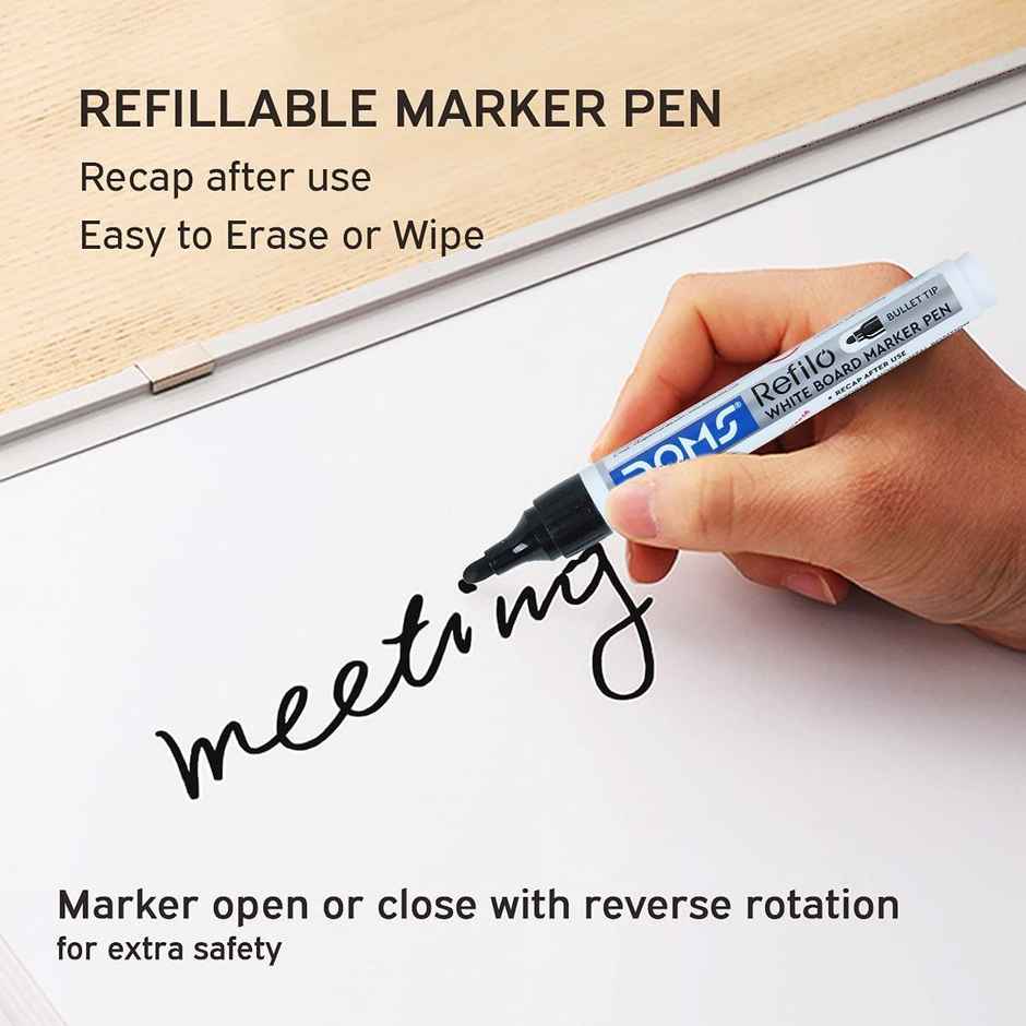 Doms Refilo Whiteboard Marker Pen Black