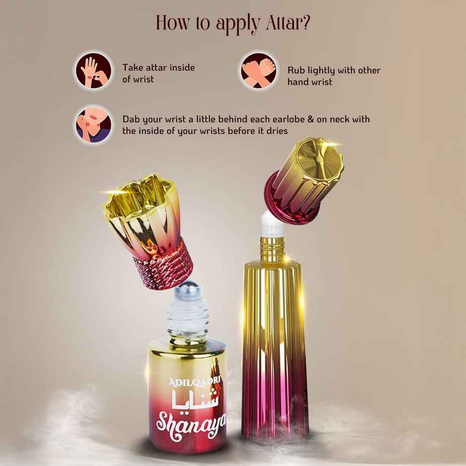 Shanaya Attar | Arabic And French Blend | Long Lasting | Unisex | Non-Alcoholic Roll-On | Adilqadri