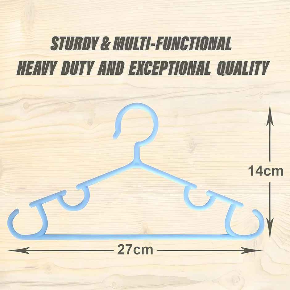 Kuber Industries 20 Piece Kids Hanger | Plastic Baby Clothes Hanger | Sky Blue