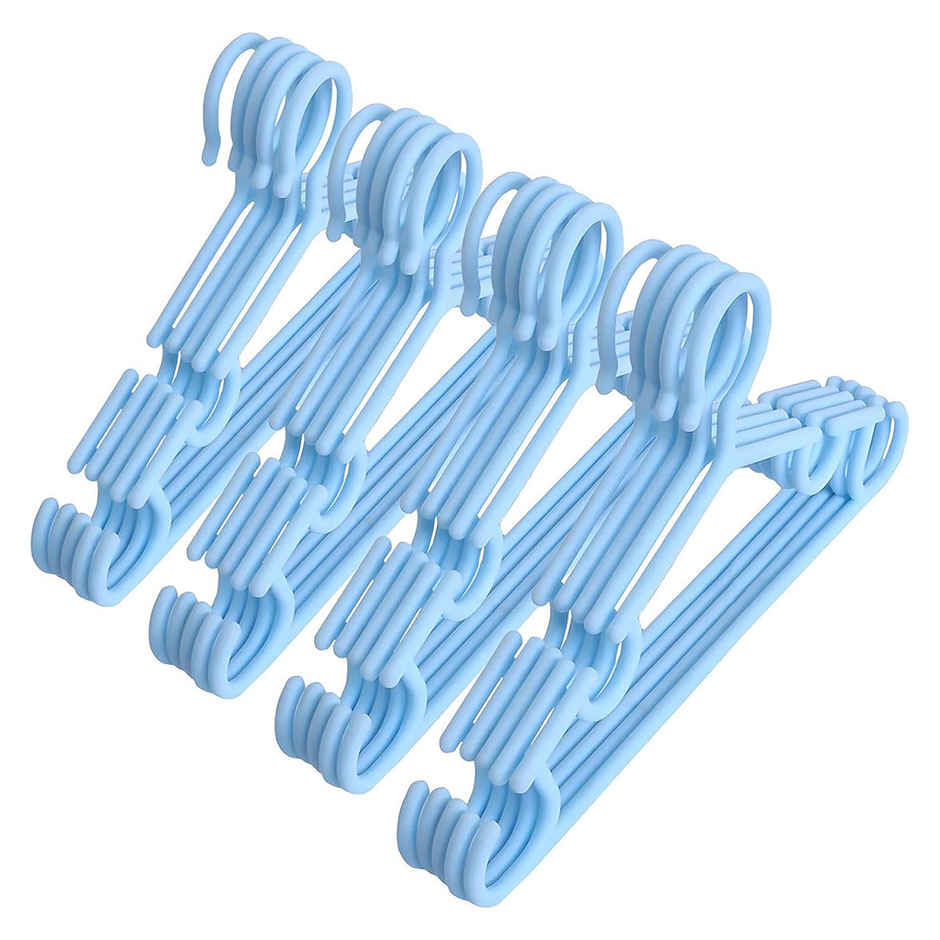 Kuber Industries 20 Piece Kids Hanger | Plastic Baby Clothes Hanger | Sky Blue