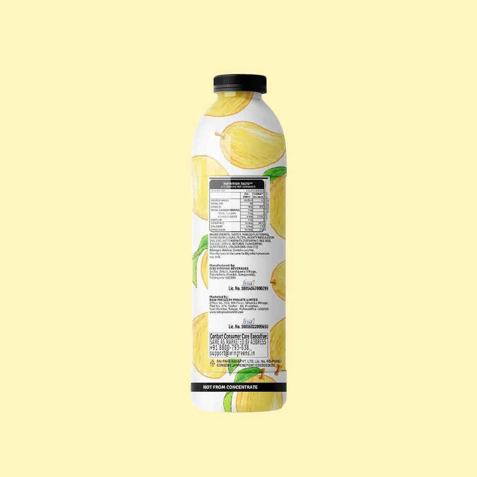 RAW Pressery Refreshers Aam Mango Juice  Mango Drink  Not From Concentrate  Fruit Juice