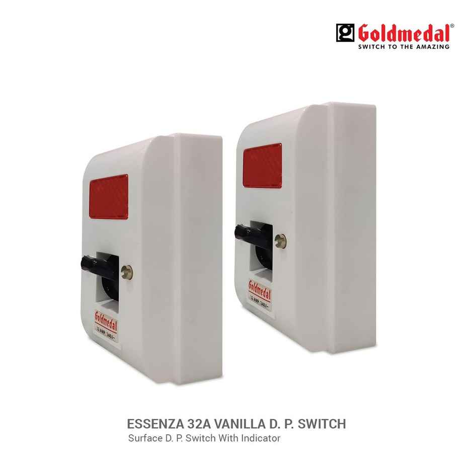 Goldmedal Essenza Surface D.P. Surge Switch (With Indicator, White)