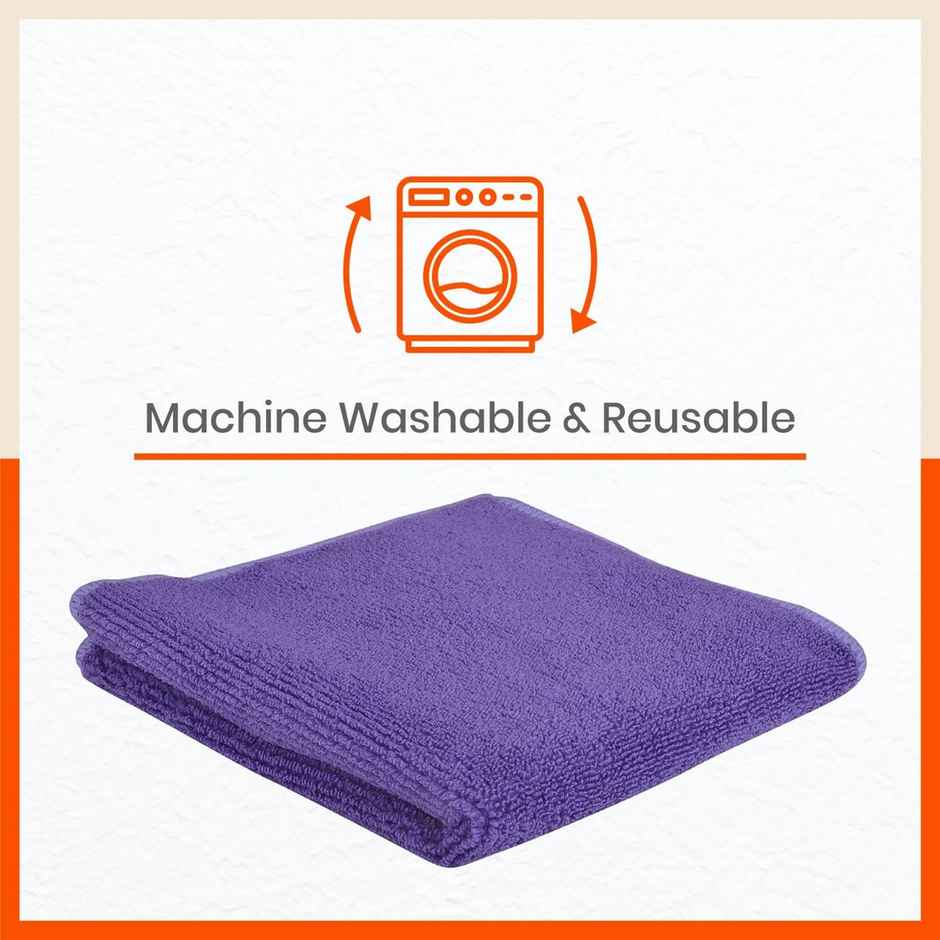 Bathla Micro Fiber Cleaning Cloth - Pack of 2 | Multipurpose | Purple