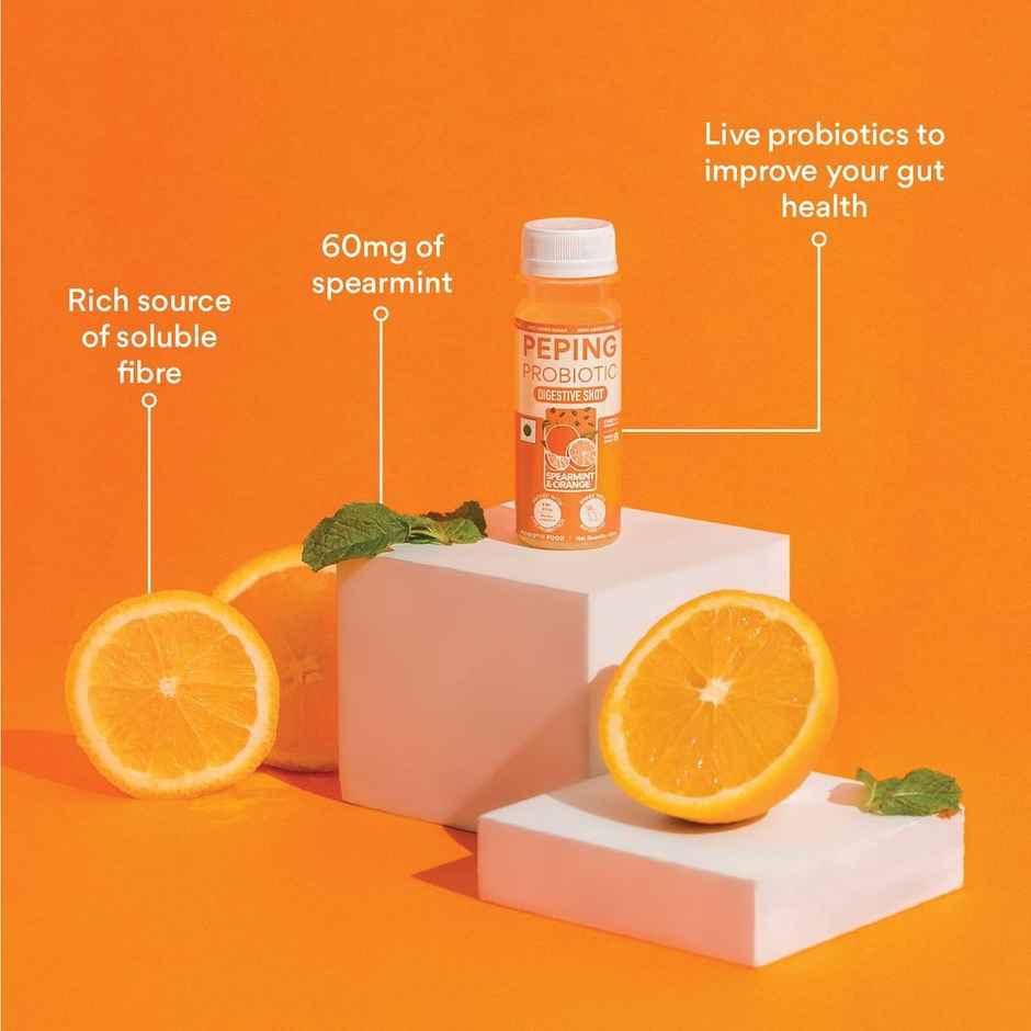 Peping Probiotic Digestive Shot - Spearmint And Orange