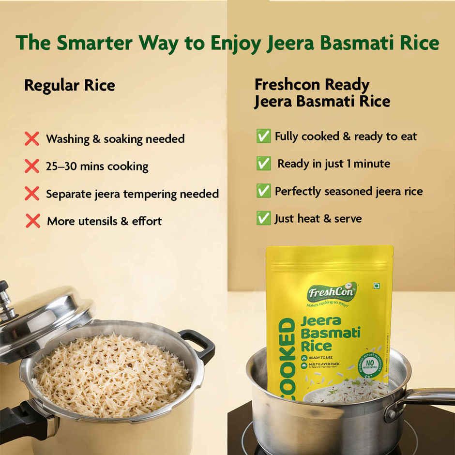 Freshcon Cooked Basmati Jeera Rice Combo 