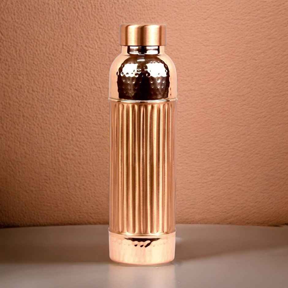 Signoraware Amber Copper Bottle Hammered | 900ml | Copper