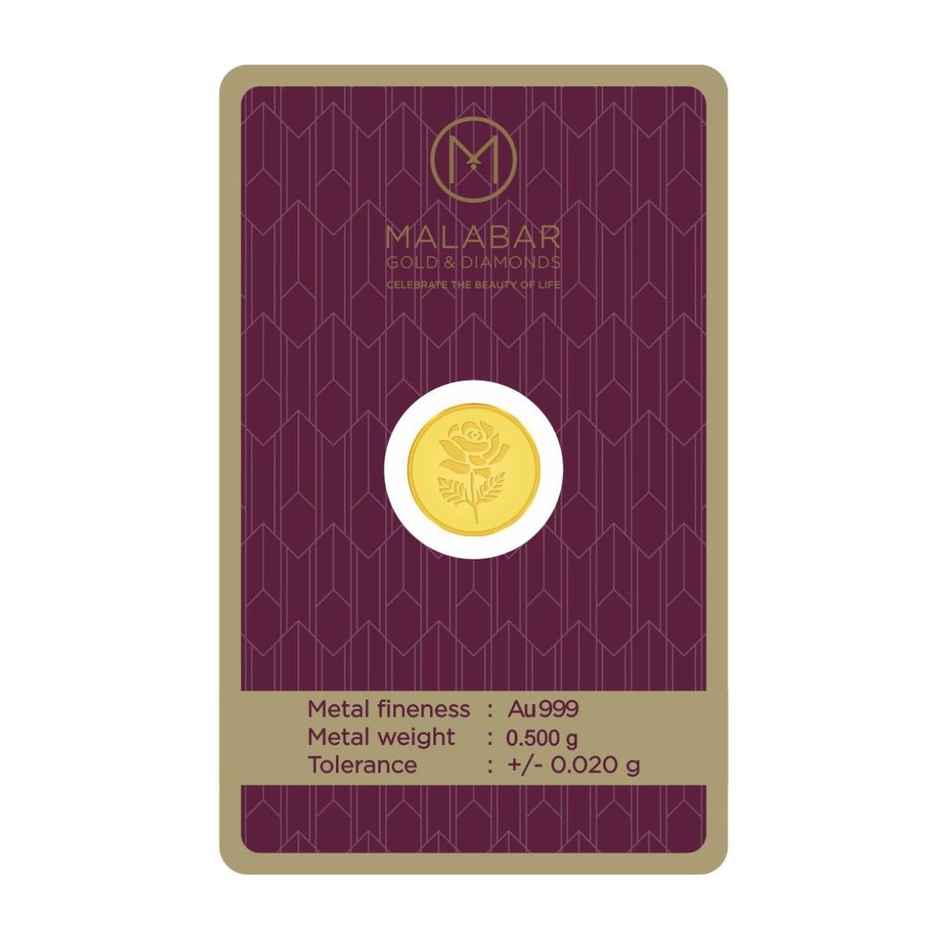 Malabar Gold & Diamonds 24K 999 Pure Gold Coin - Rose