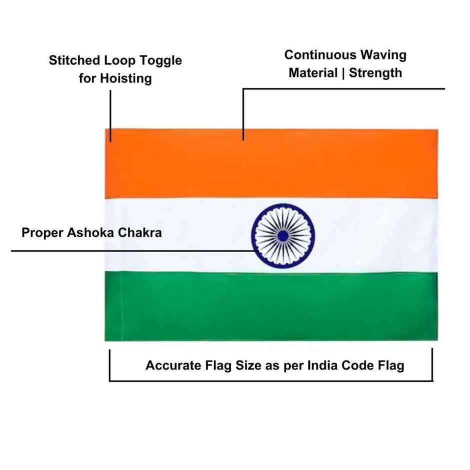 India National Flag | Tiranga | 20 x 30 Inch | Aarvi