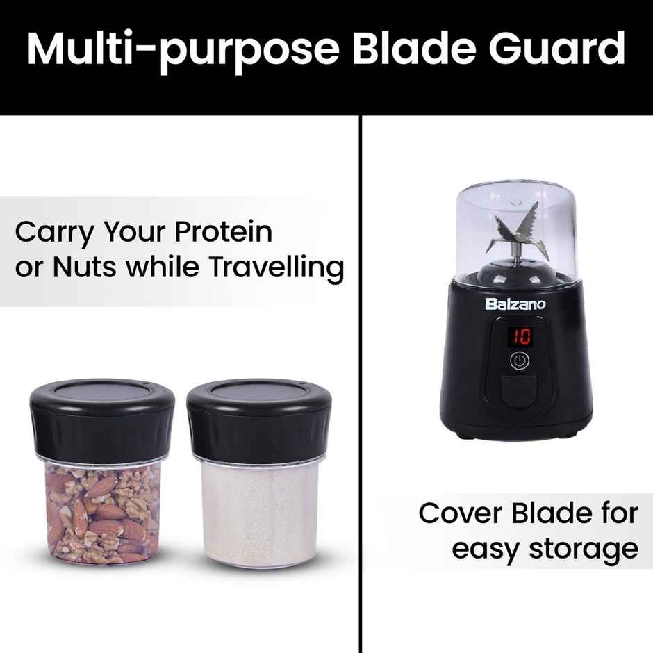 Balzano Portable Blender | Blender For Smoothie And Juices | Black