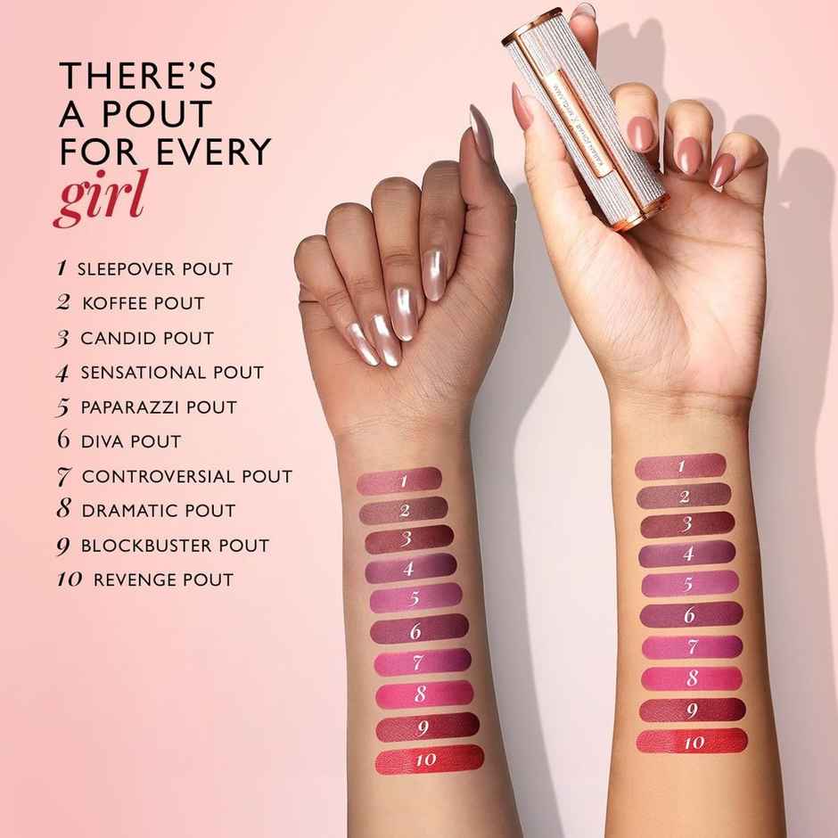 Myglamm Pout By Karan Johar Intense Matte Plumping Lipstick - Blockbuster Pout