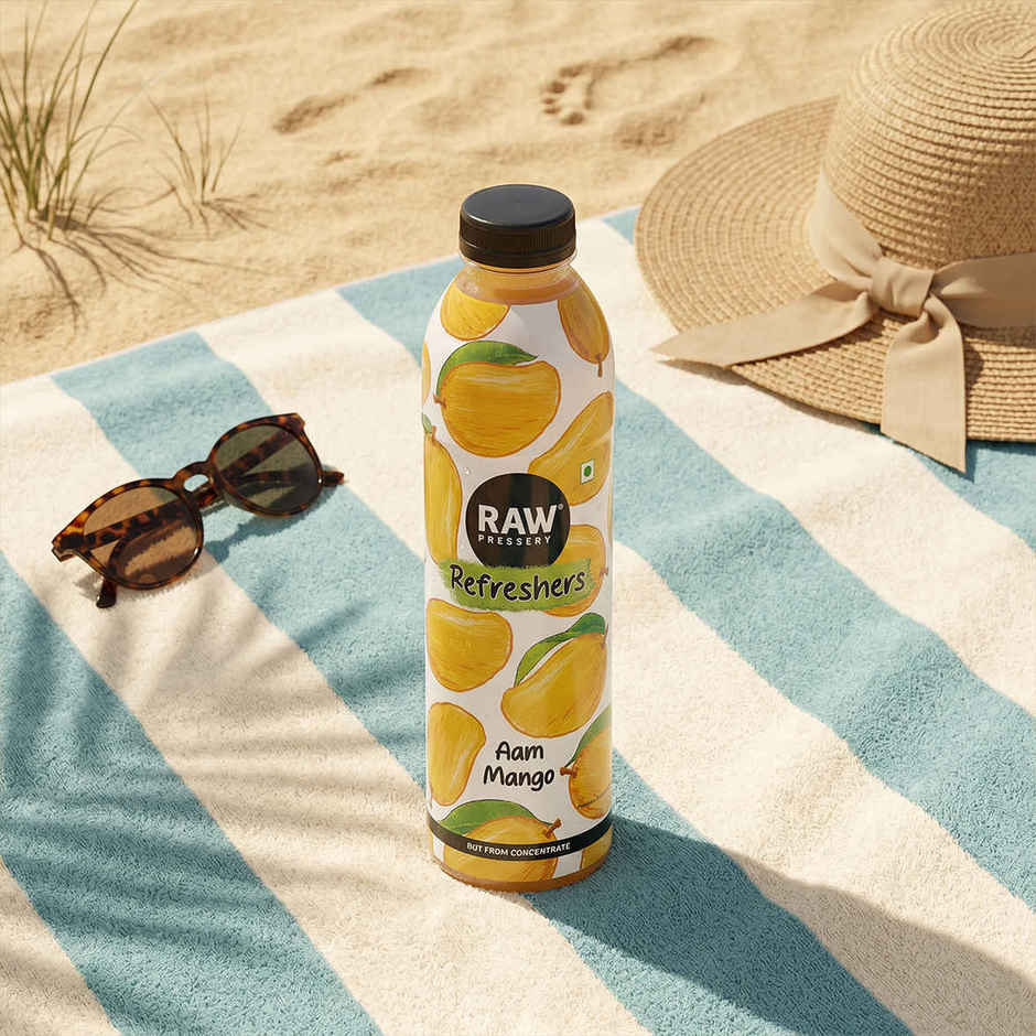 RAW Pressery Refreshers Aam Mango Juice  Mango Drink  Not From Concentrate  Fruit Juice