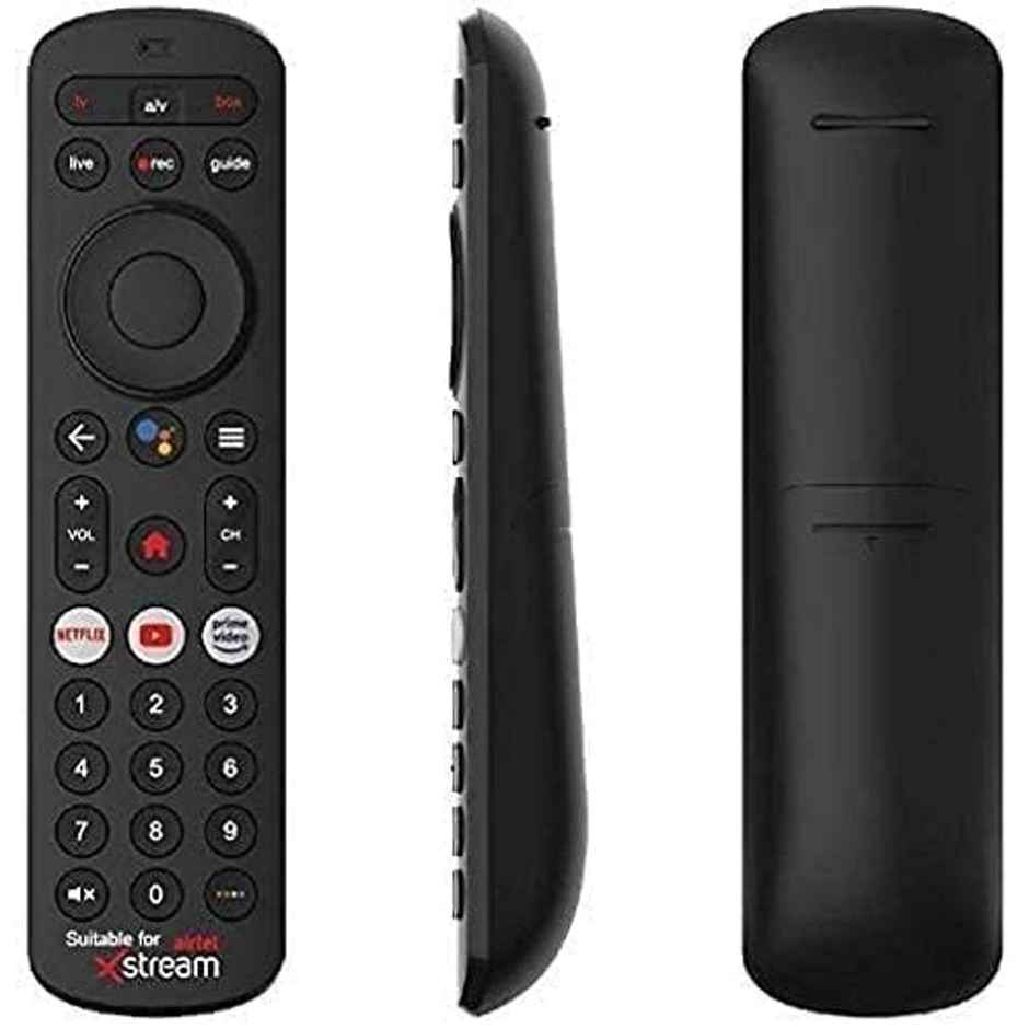 Ailkin Voice Remote for Airtel Xstream Box| Quick Pairing| Universal Compatibility| Black