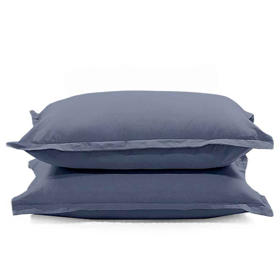 Sleepycat Cotton Pillow Cover with Envelope Closure, Blue, 28x18 in, Pack of 2 | No Pillows Included