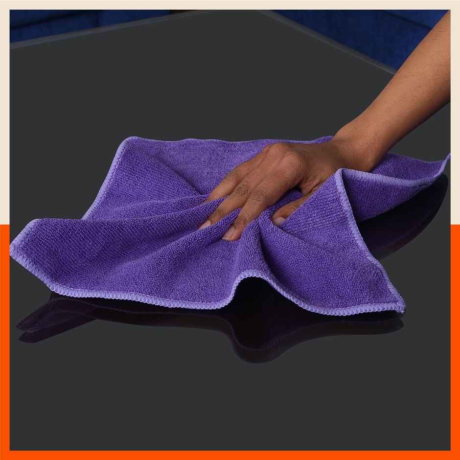 Bathla Micro Fiber Cleaning Cloth - Pack of 2 | Multipurpose | Purple