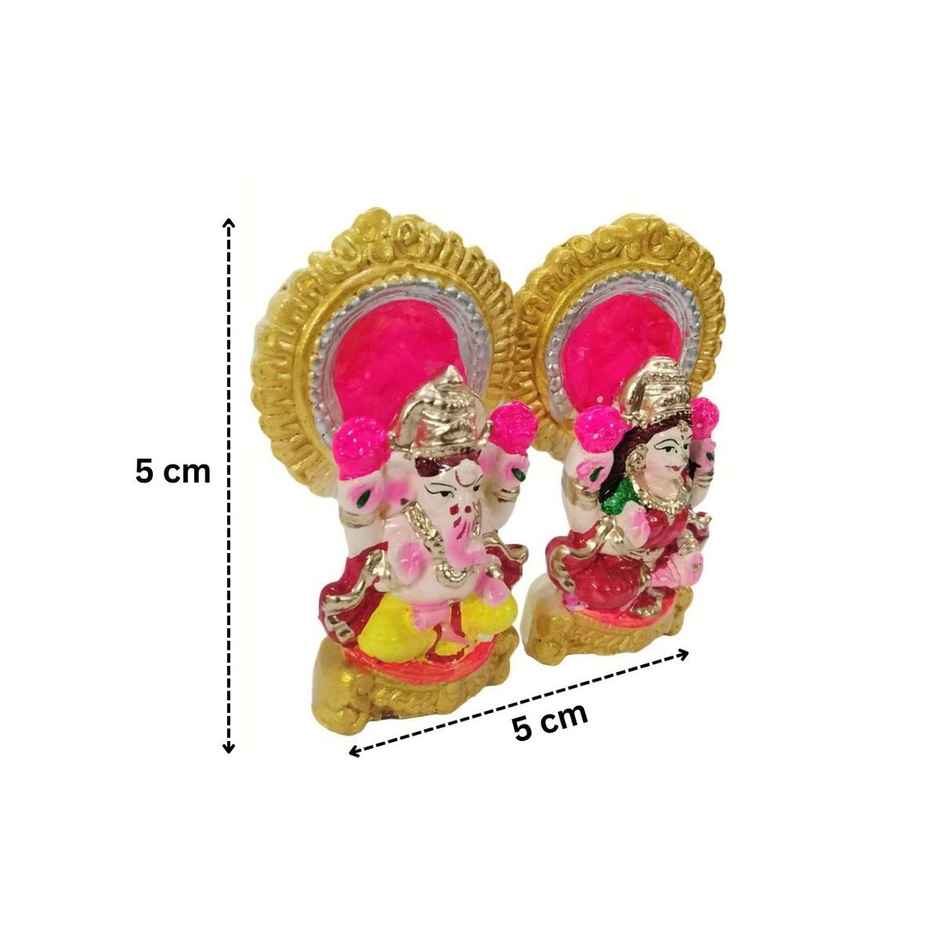 Eco-Friendly | Colour | Laxmi Ganesh Set | Design 2 | 5 inch | Pichai