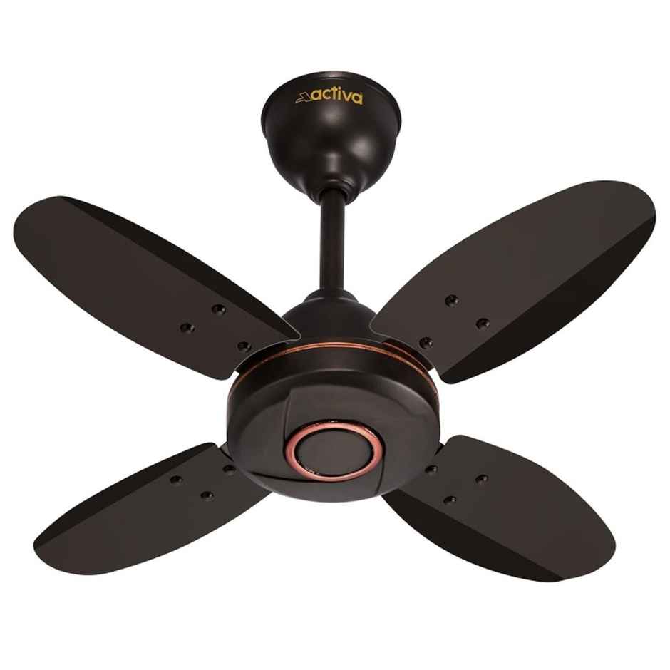 Activa Ornet Ceiling Fan,600mm, 4 Blades, 850 RPM, High Speed, Anti Dust Coating, Smoke Brown