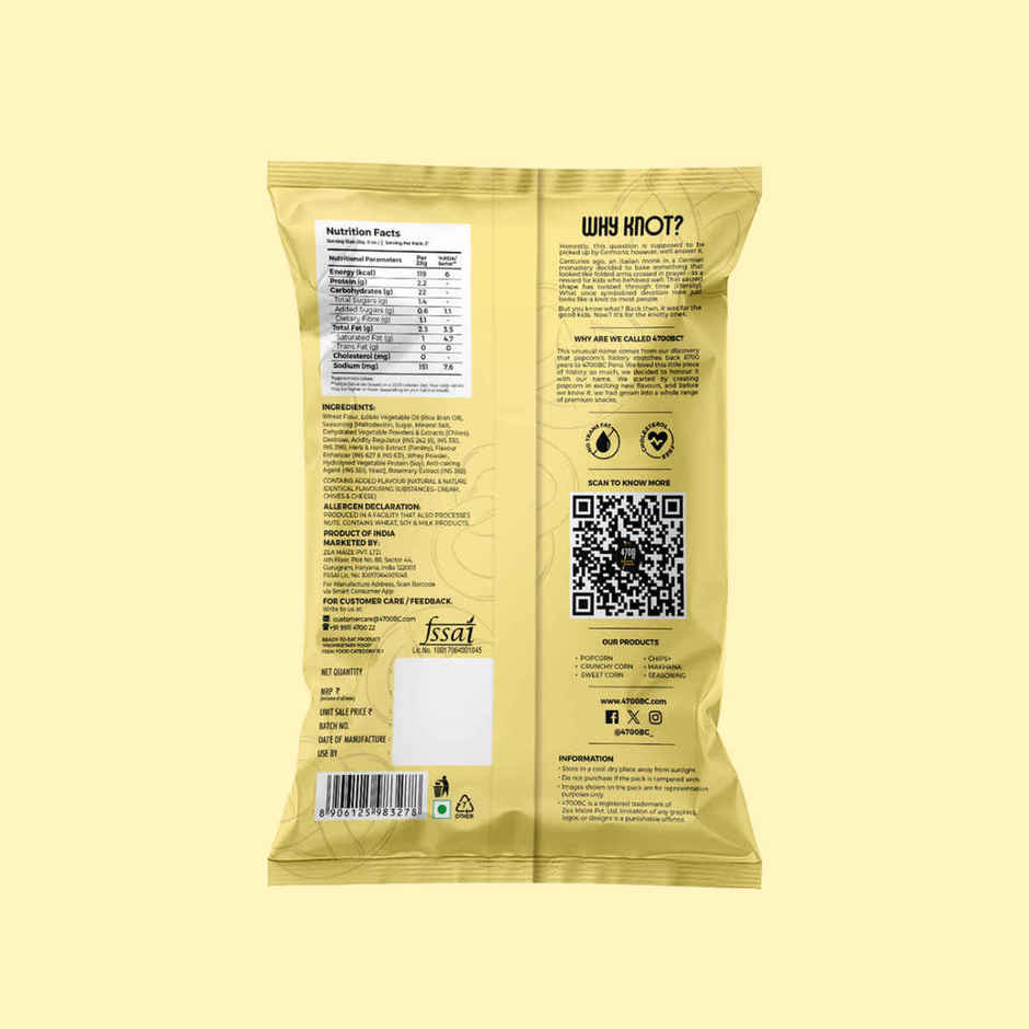 4700BC Sour Cream & Chives Pretzel | No Palm Oil