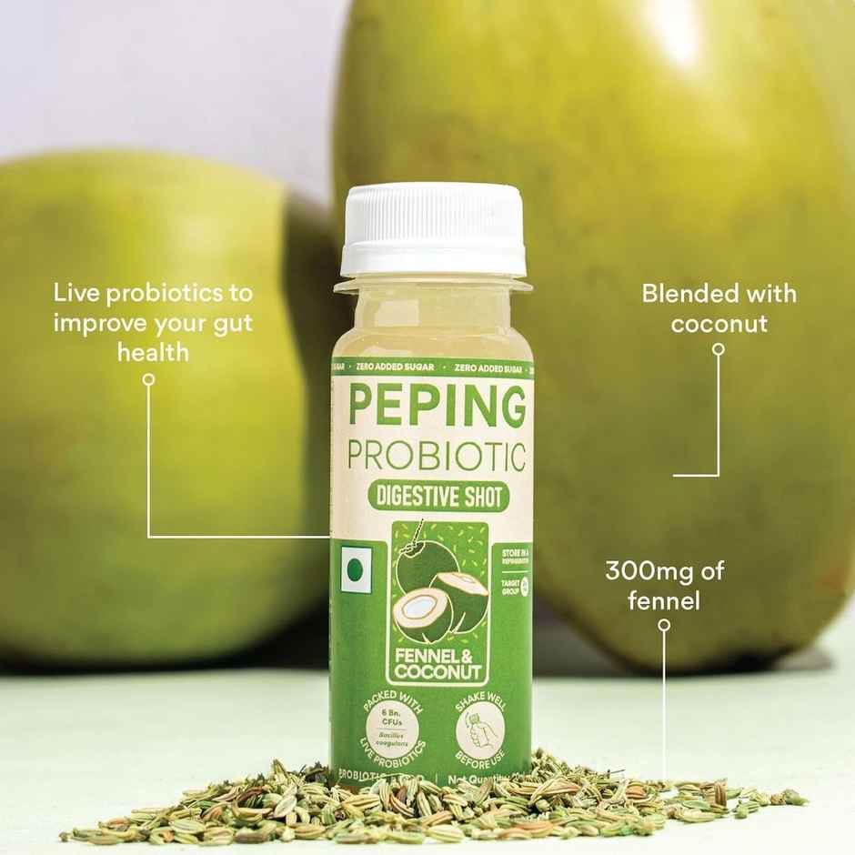 Peping Probiotic Digestive Shot - Fennel And Coconut