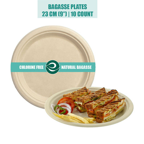 Eco Soul 9 Inch Round | 10 Count | Disposable Plate