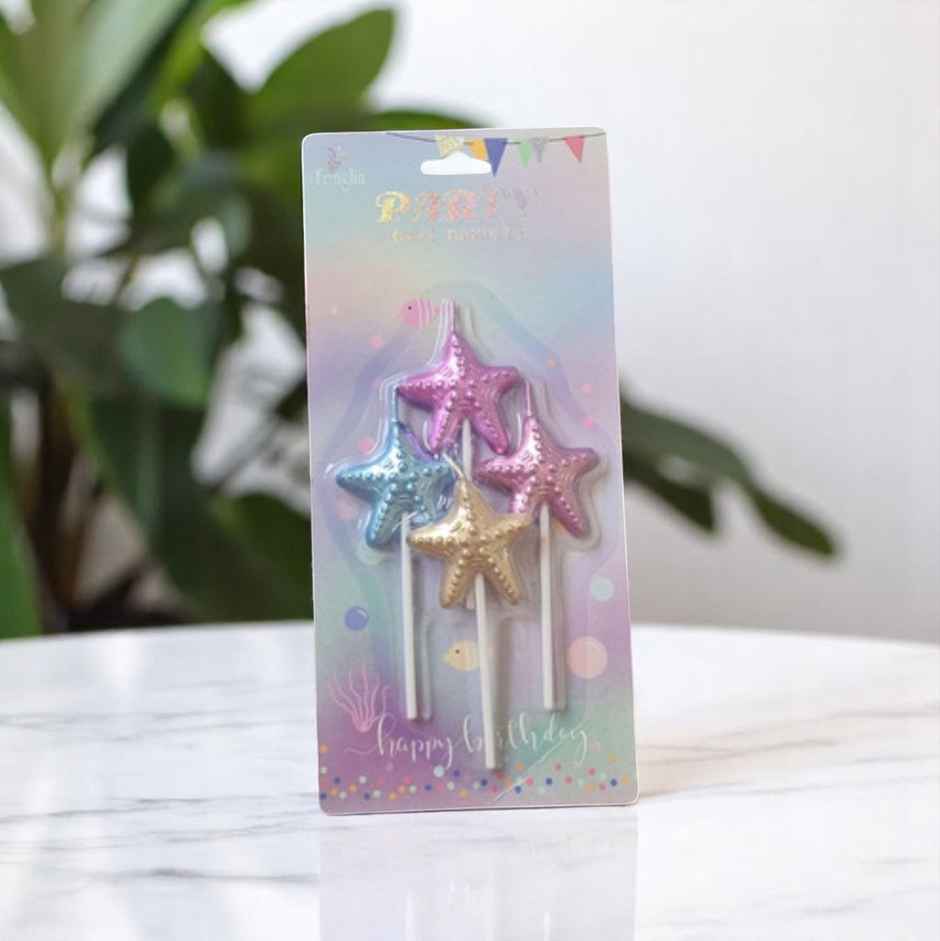 Starfish Birthday Candle | Chrome