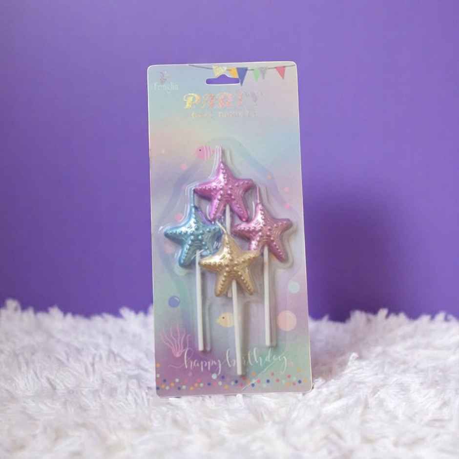 Starfish Birthday Candle | Chrome