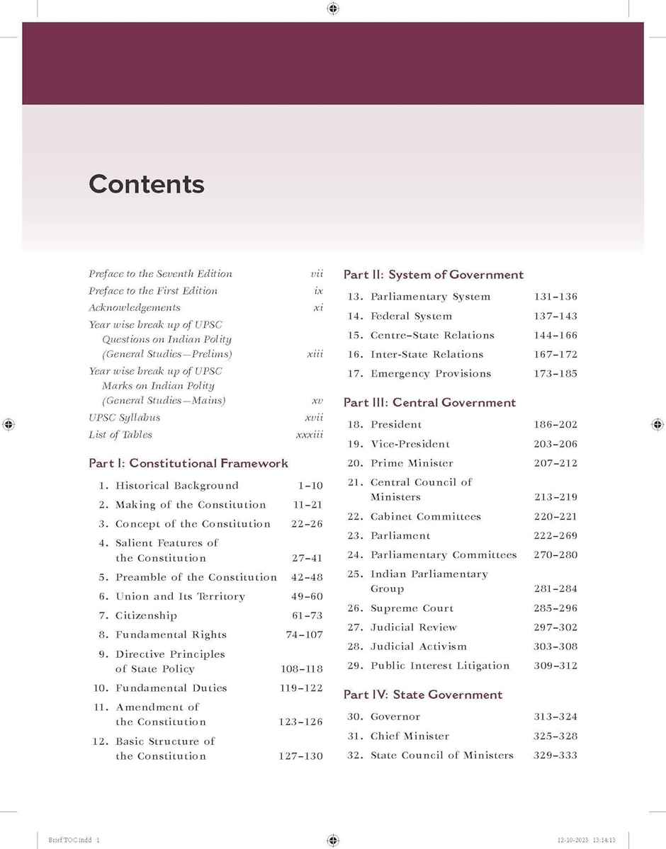 Indian Polity for UPSC (English)|7th Edition|Civil Services Exam| State Administrative Exams