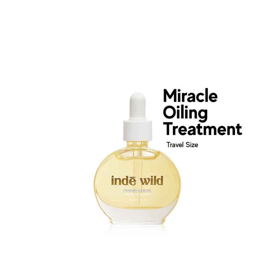 inde wild Champi Hair Oil With Bhringraj, Brahmi & Amla For Regrowth, Hairfall & Dandruff Control