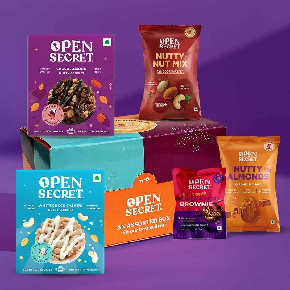 Open Secret Valentine Chocolate Cookies, Brownie and Dry Fruits Hamper | Zero Maida