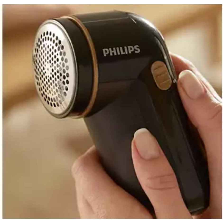 Philips GC026/80 (5W) Fabric Shaver, Lint Remover for Woolen Sweaters, Blankets, Jackets/Burr Remover Pill Remover from Carpets, Curtains - Black
