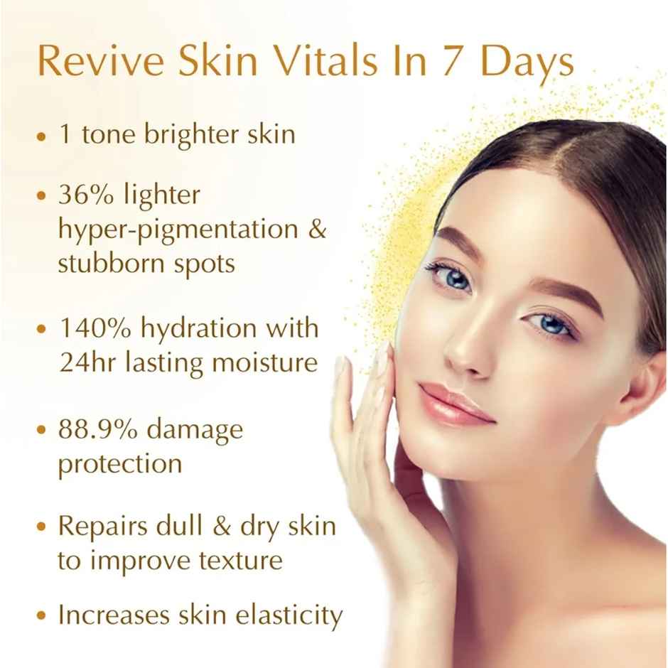 Bio-Essence Bio-Gold 24K Gold Skin Elixir, 2 phase Serum-Vitamin C & Argan Oil Reduces Dark Spots