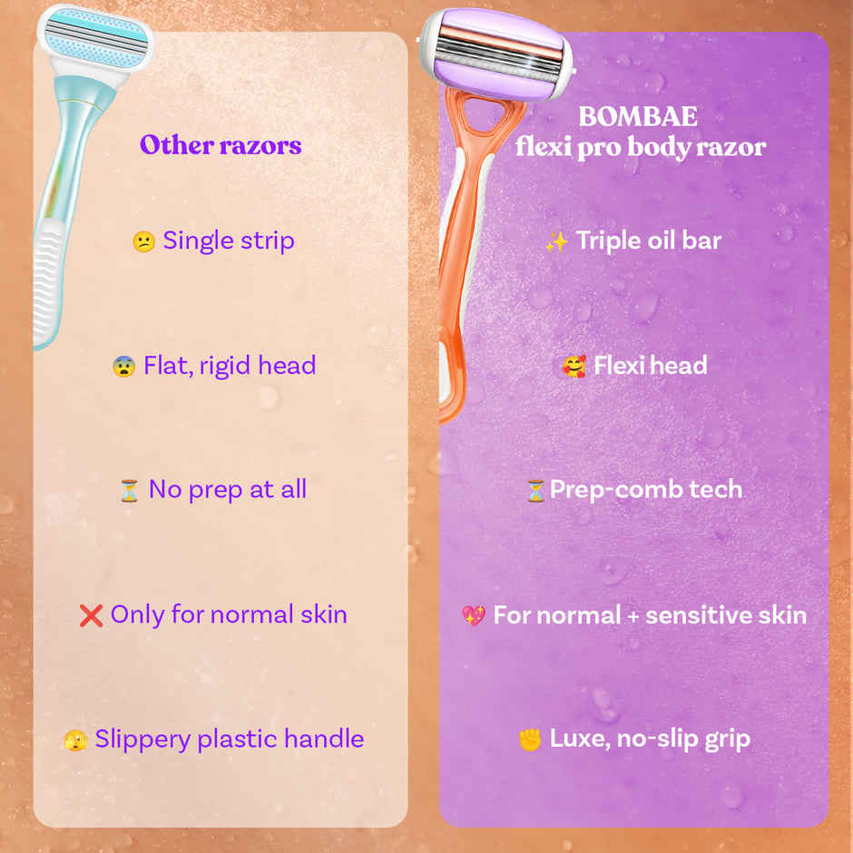 Bombae Flexi Pro Avosmooth Disposable Women's Razor | Violet