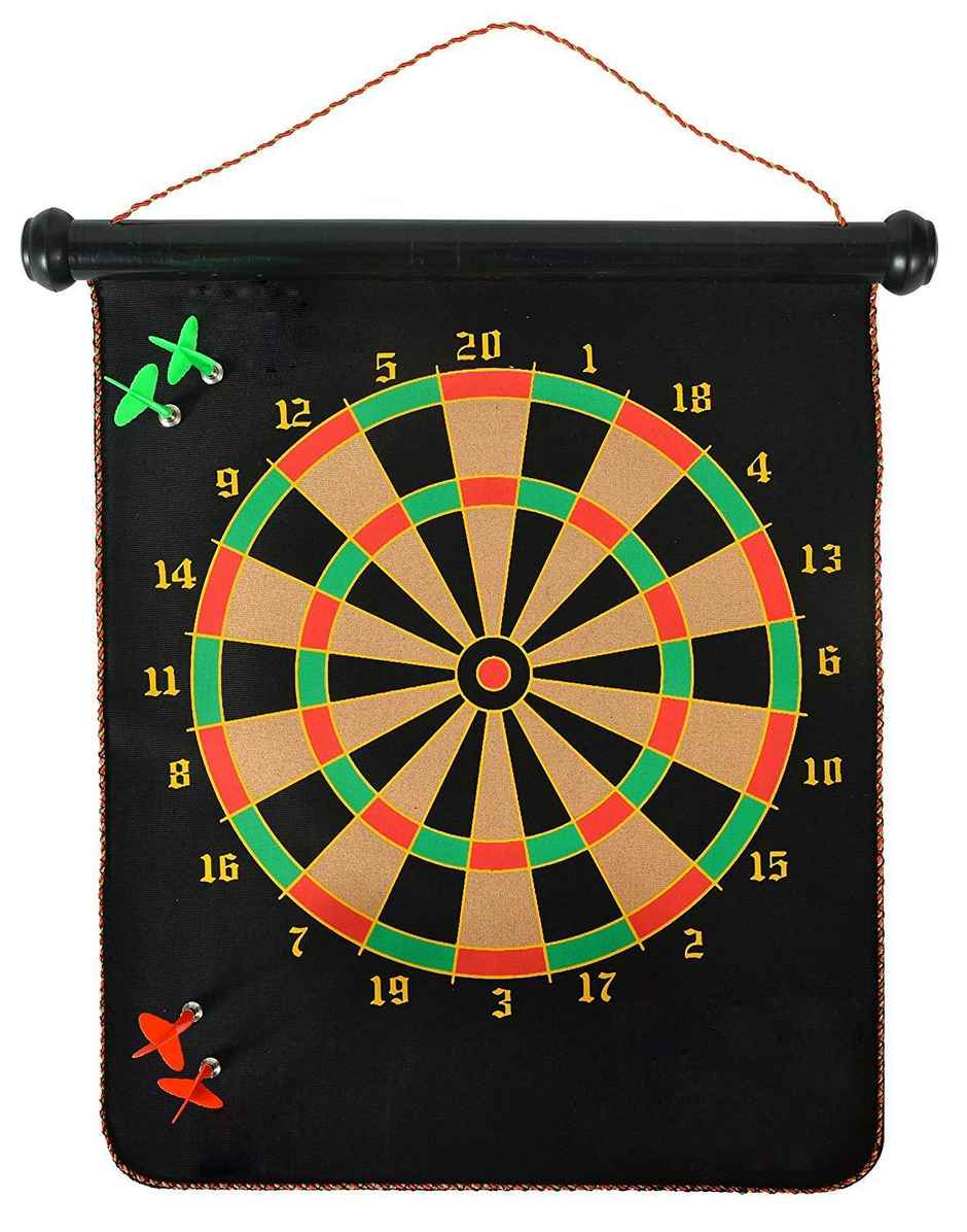 Toyshine Magnetic Power Double Faced Dart Game - 12 Inches (4 - 10 Years)