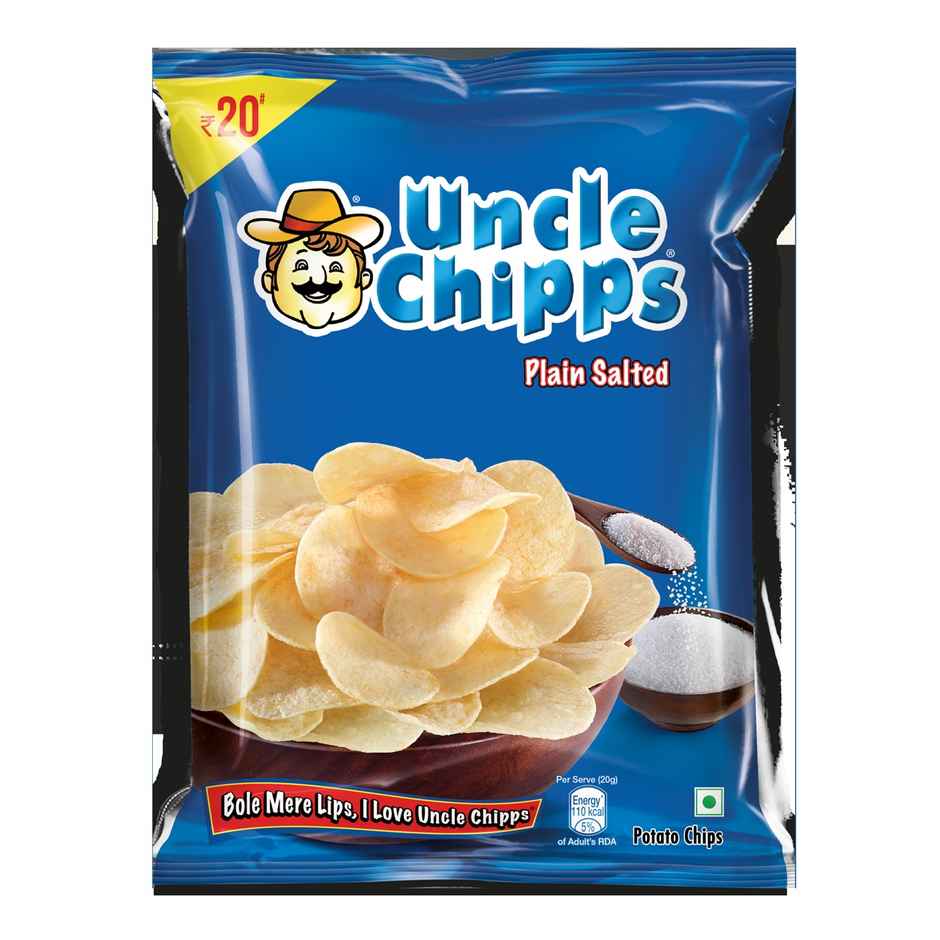 Uncle Chipps Potato Chips, Plain Salted Flavour, Crispy Chips & Snacks Combo 