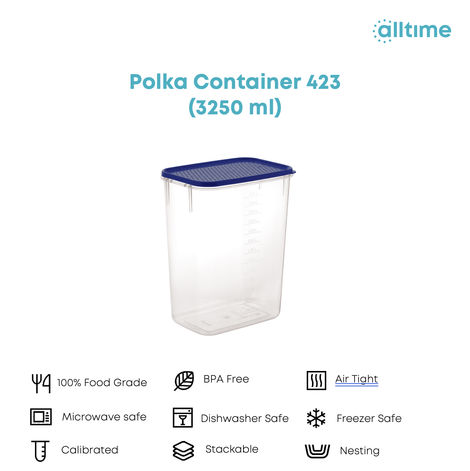 All Time Polka Storage Container 423 (3250 Ml) (Assorted Color)