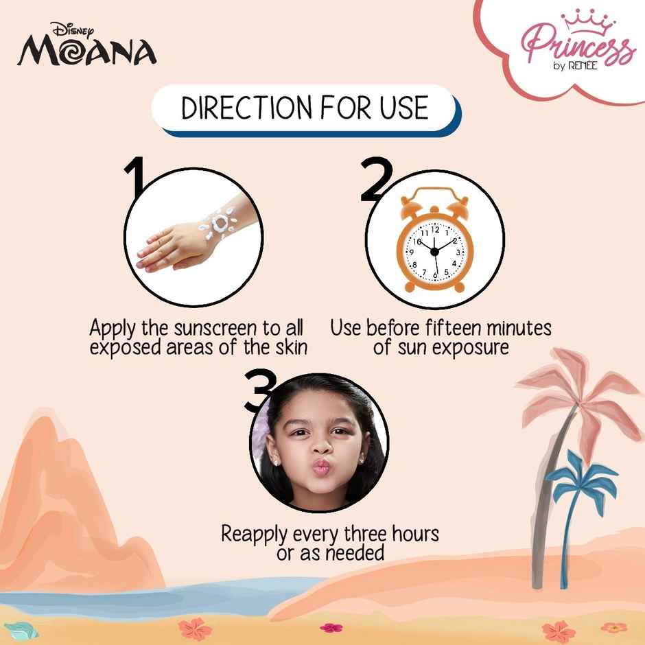 Renee Princess by Renee Disney Moana Sunscreen with SPF 50