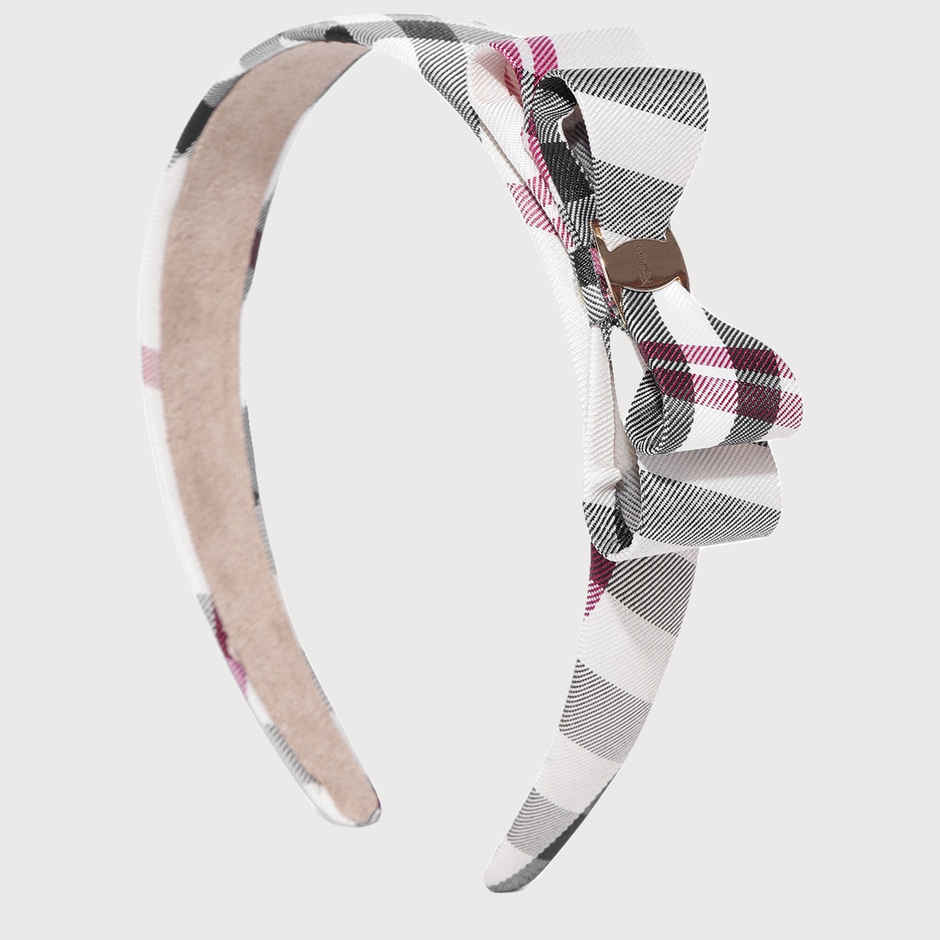 Priyaasi Black & Beige Checked Hairband
