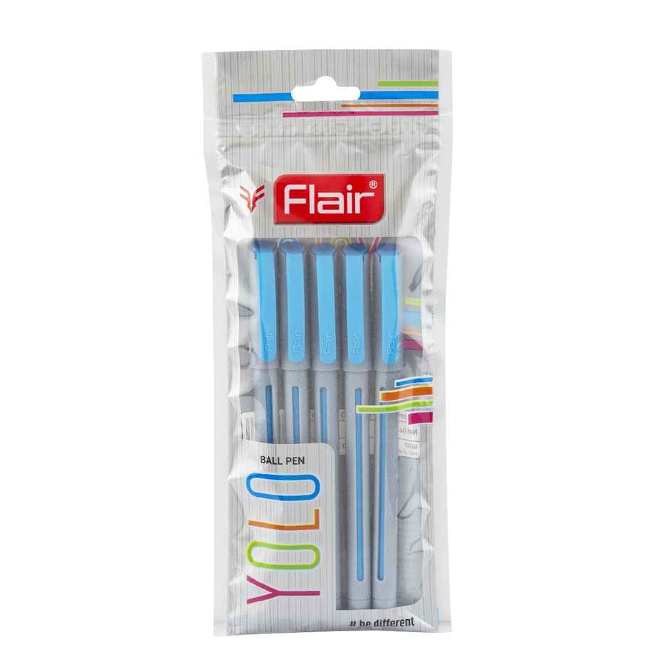 Flair Yolo Ball Pen Blue Pack Of 5