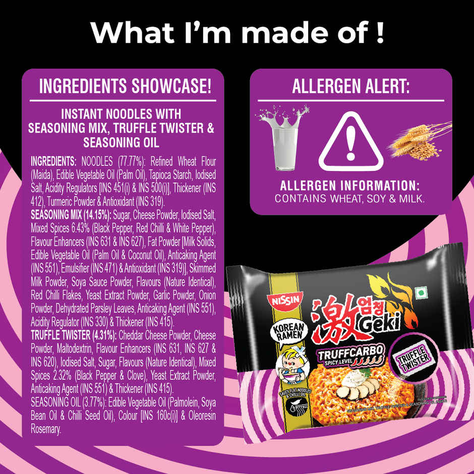 Nissin Geki Truffcarbo Korean Ramen Instant Noodles