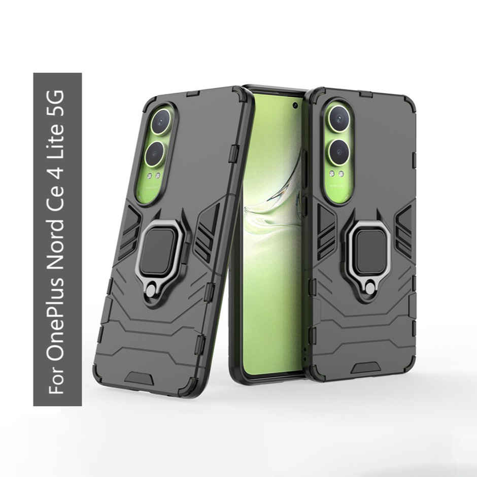 Kwine Case OnePlus Nord Ce 4 Lite Back Cover - Ring Holder Stand Case