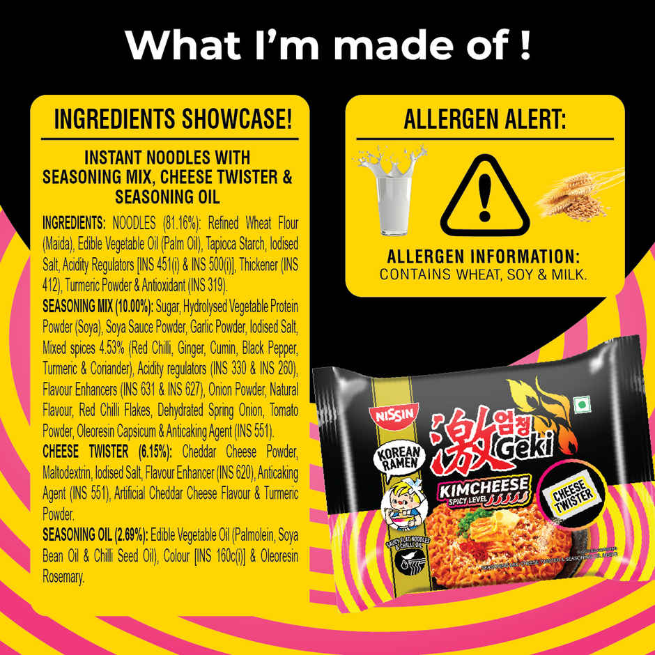 Nissin Geki Kimcheese Korean Ramen Instant Noodles